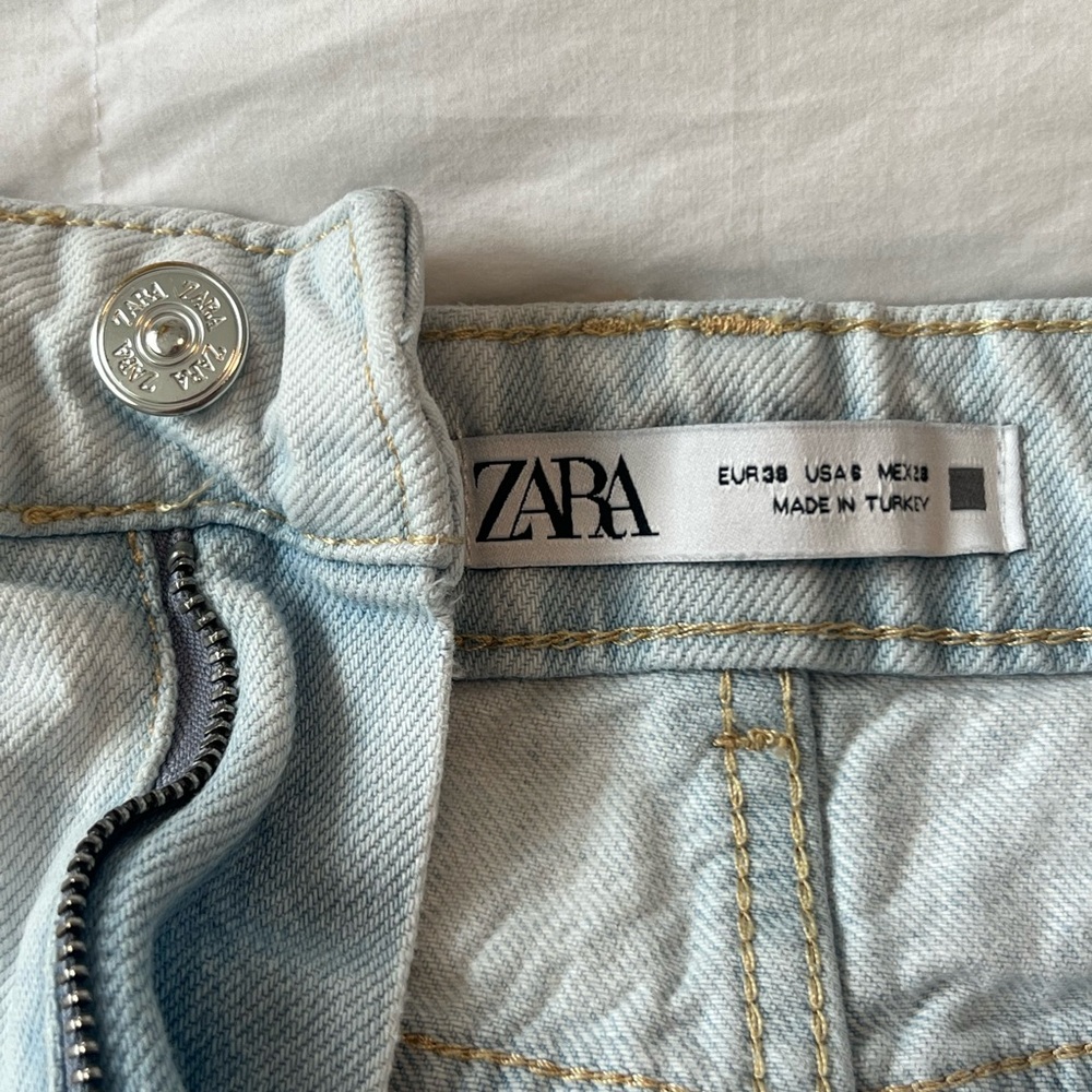 ZARA HIGH RISE MOM SHORTS - Picture 1 of 4